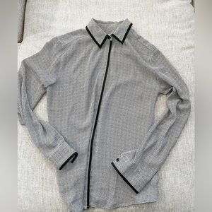 Loft | XS Black and Grey Button Up Shirt